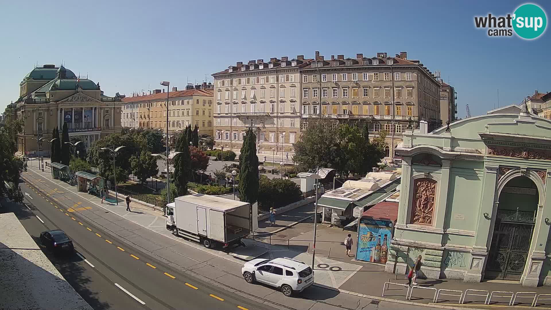 Webcam Rijeka – Parque i Teatro Nacional Croato Ivan pl. Zajc