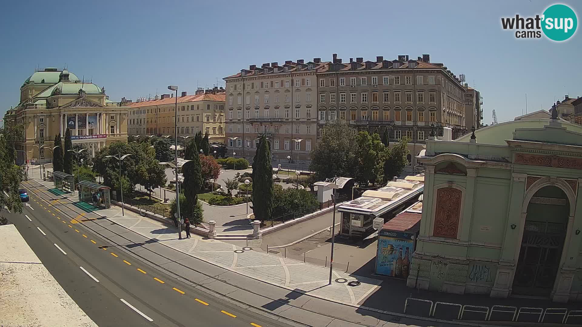 Webcam Rijeka – Park and  Croatian National Theatre Ivan pl. Zajc