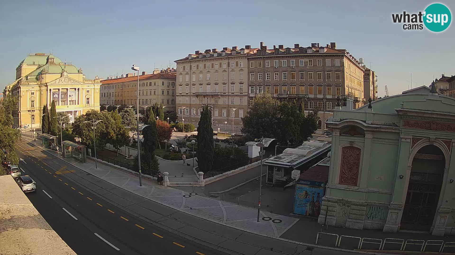 Webcam Rijeka – Park and  Croatian National Theatre Ivan pl. Zajc