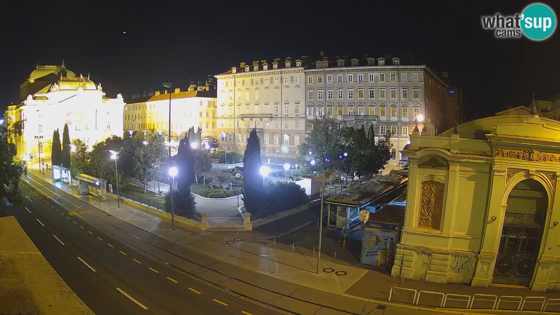 Webkam Rijeka – Park i Hrvatsko narodno kazalište Ivana pl. Zajc