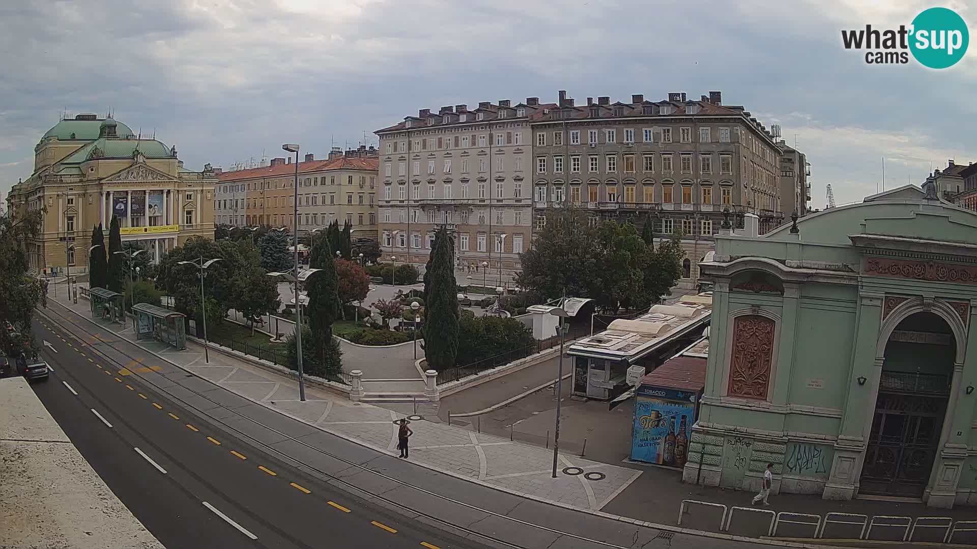 Webcam Rijeka – Park and  Croatian National Theatre Ivan pl. Zajc