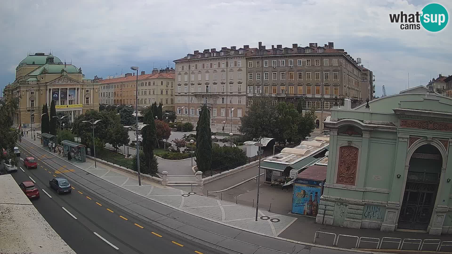 Webcam Rijeka – Parque i Teatro Nacional Croato Ivan pl. Zajc