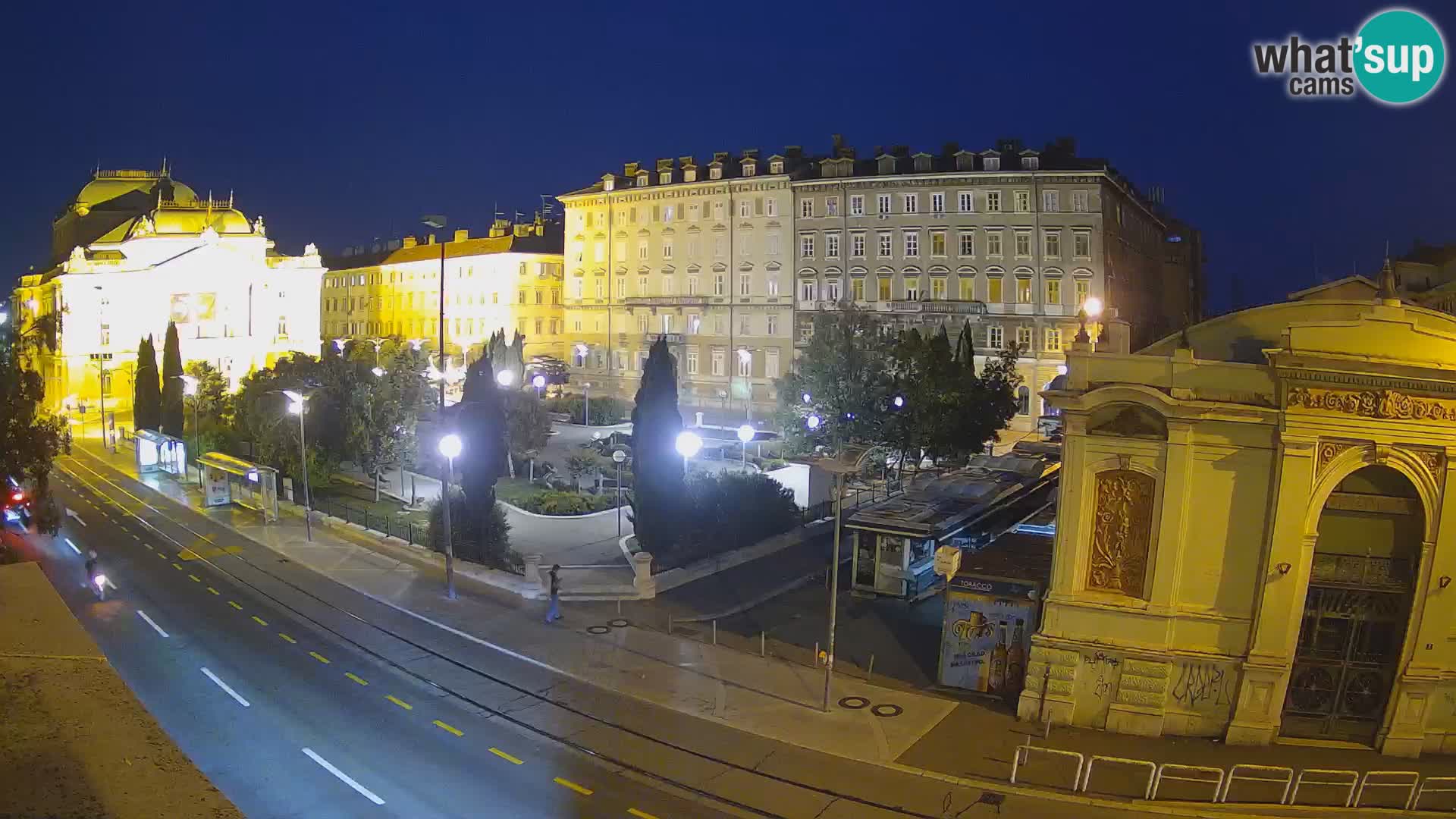Webcam Fiume – Parco e Teatro nazionale Croato Ivan pl. Zajc