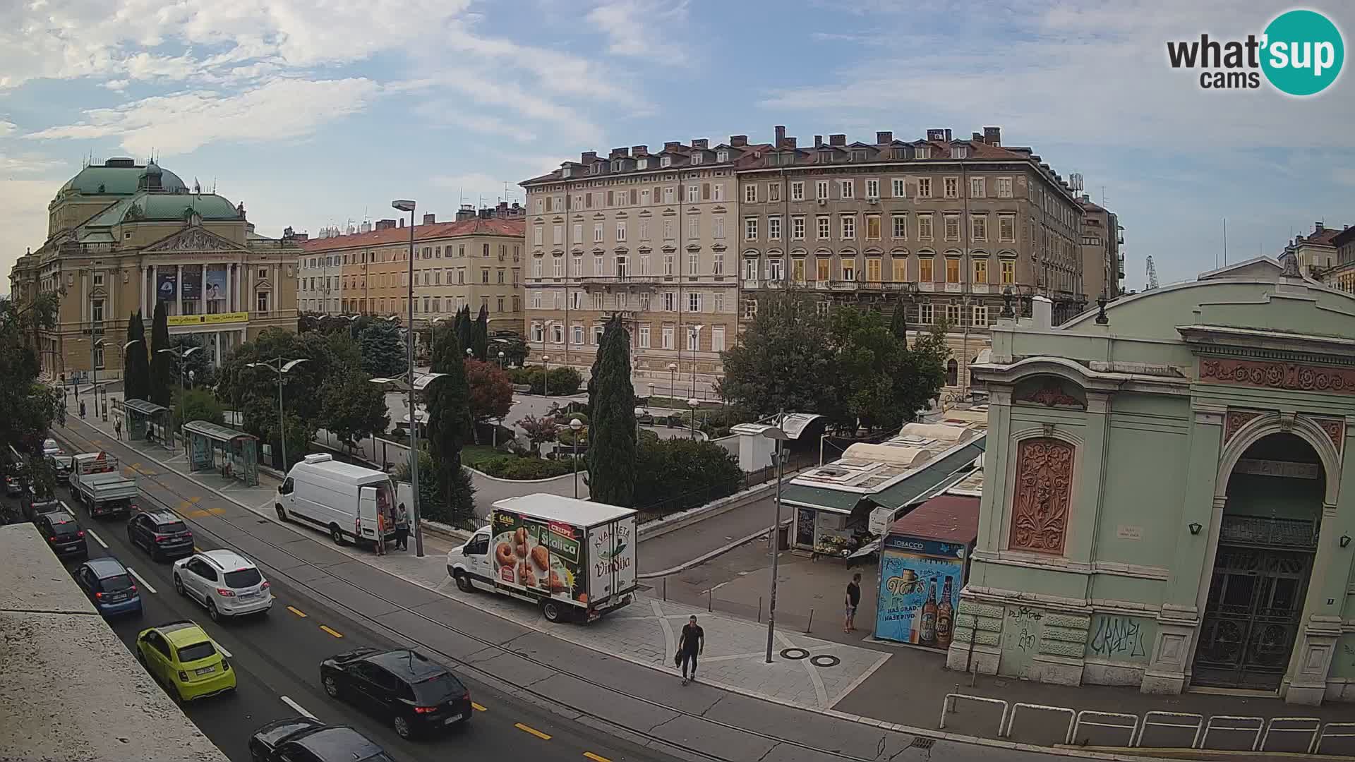 Webcam Rijeka – Park and  Croatian National Theatre Ivan pl. Zajc