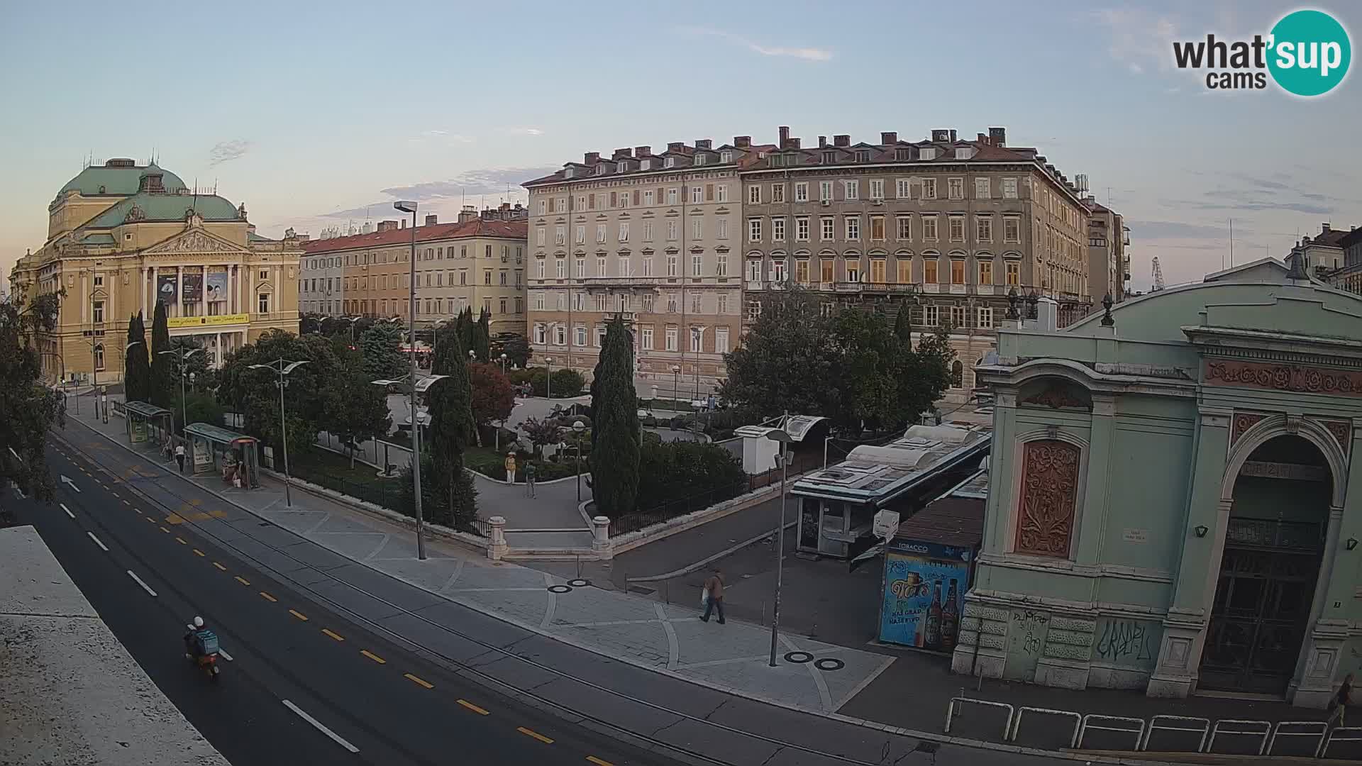 Webcam Rijeka – Parque i Teatro Nacional Croato Ivan pl. Zajc