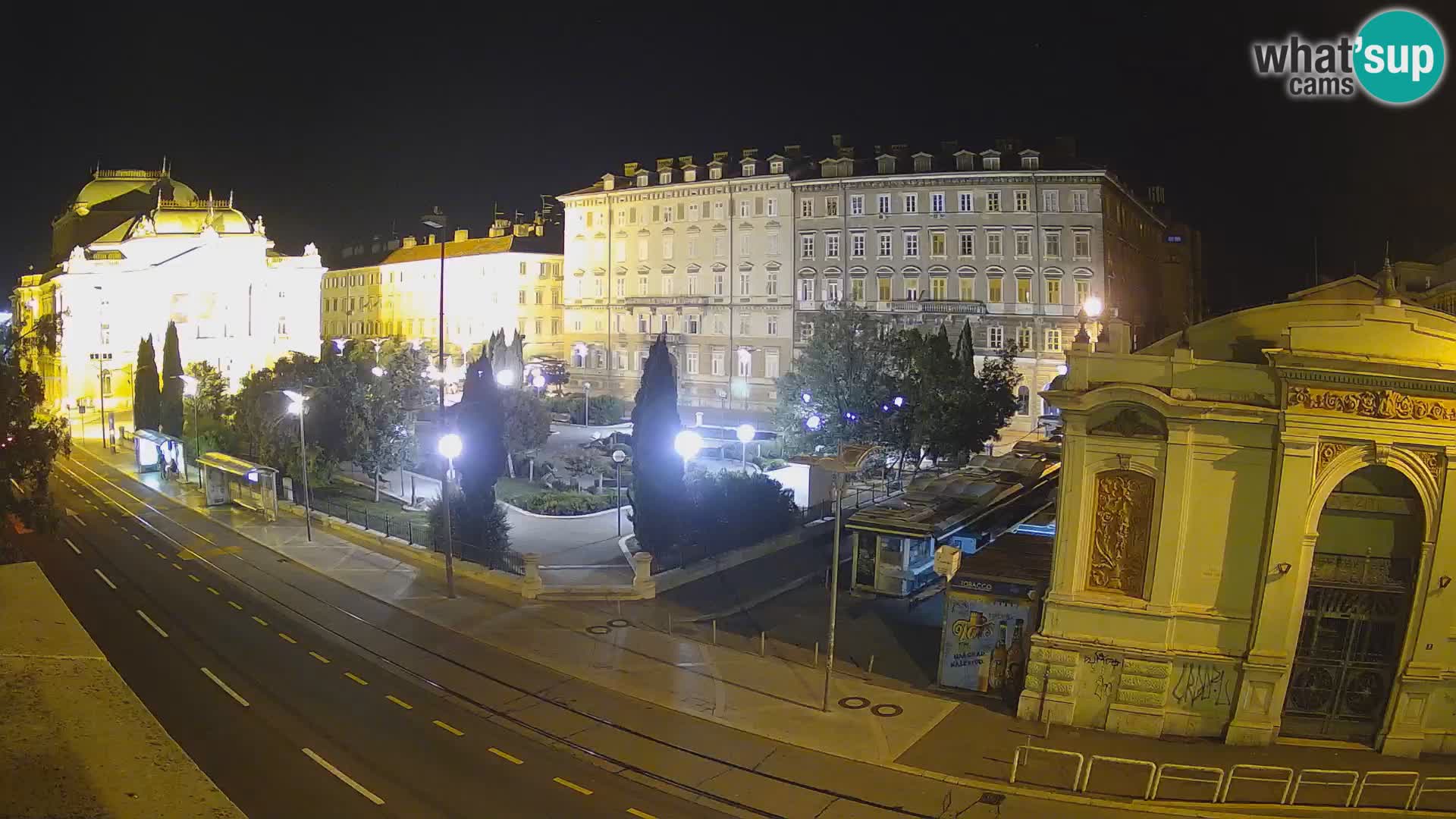 Webcam Rijeka – Park and  Croatian National Theatre Ivan pl. Zajc