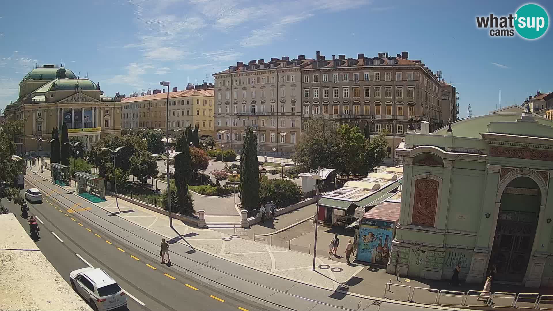 Webkam Rijeka – Park i Hrvatsko narodno kazalište Ivana pl. Zajc