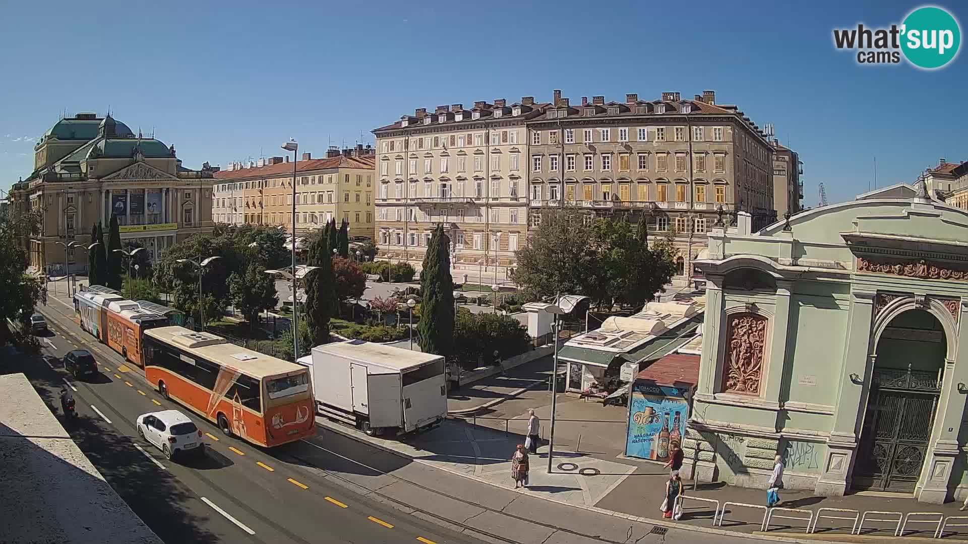 Webcam Rijeka – Park and  Croatian National Theatre Ivan pl. Zajc