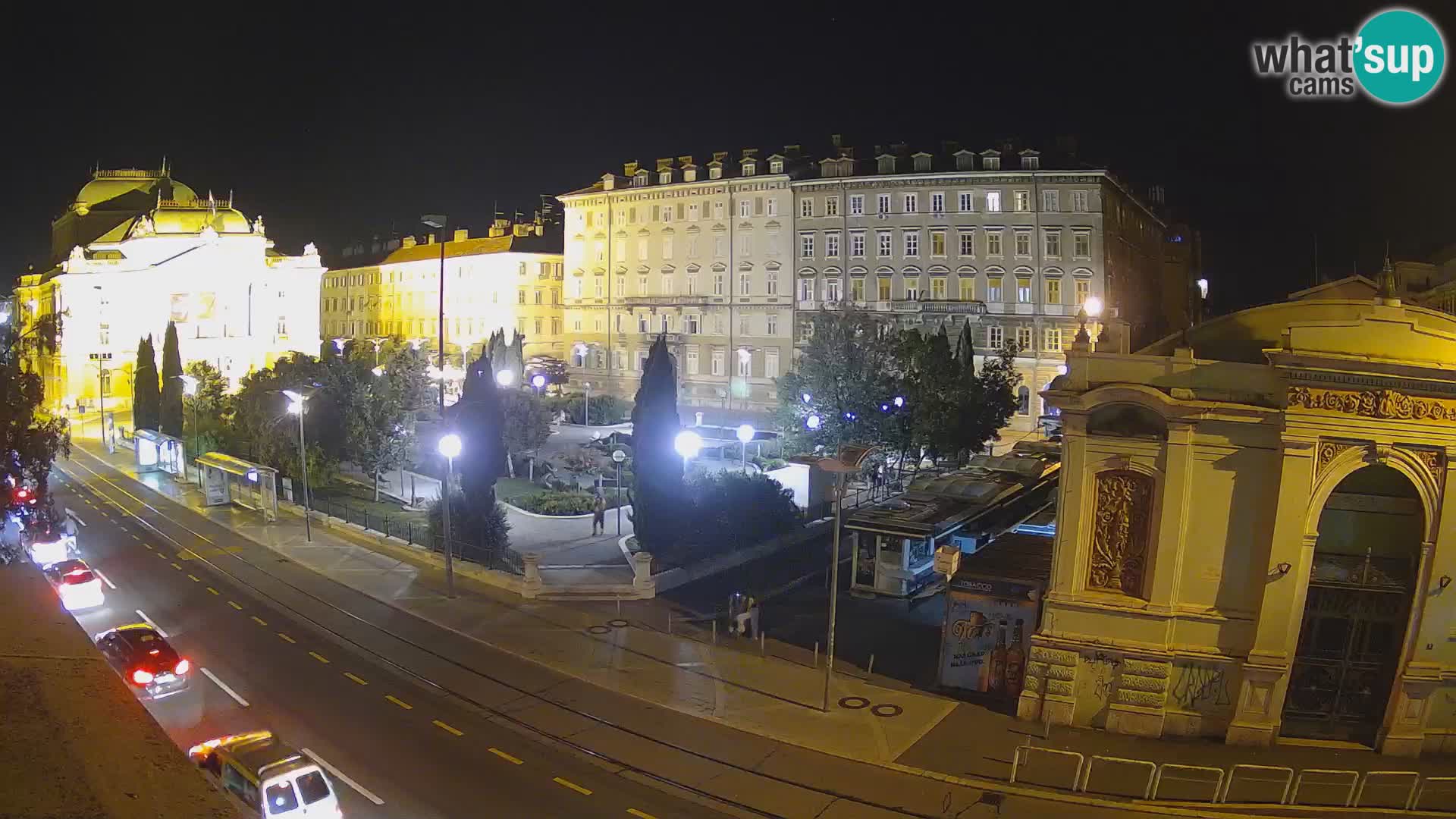 Webcam Rijeka – Park and  Croatian National Theatre Ivan pl. Zajc