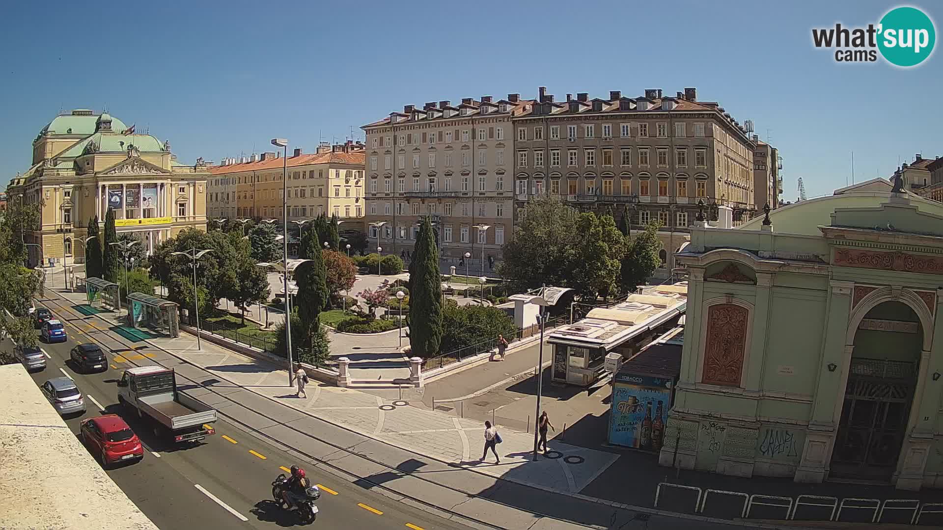 Webkam Rijeka – Park i Hrvatsko narodno kazalište Ivana pl. Zajc