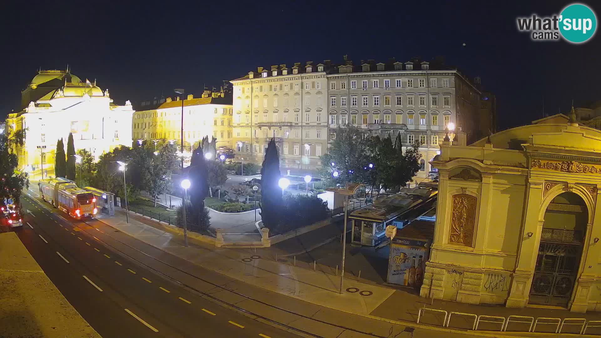 Webcam Rijeka – Park and  Croatian National Theatre Ivan pl. Zajc