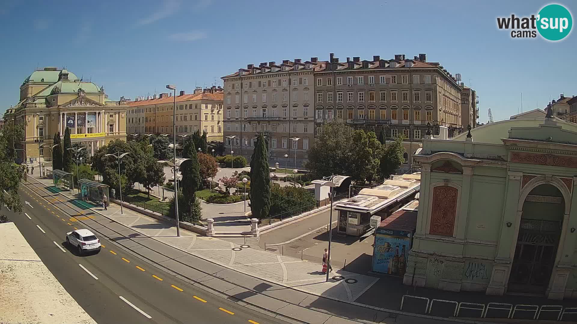 Webcam Fiume – Parco e Teatro nazionale Croato Ivan pl. Zajc