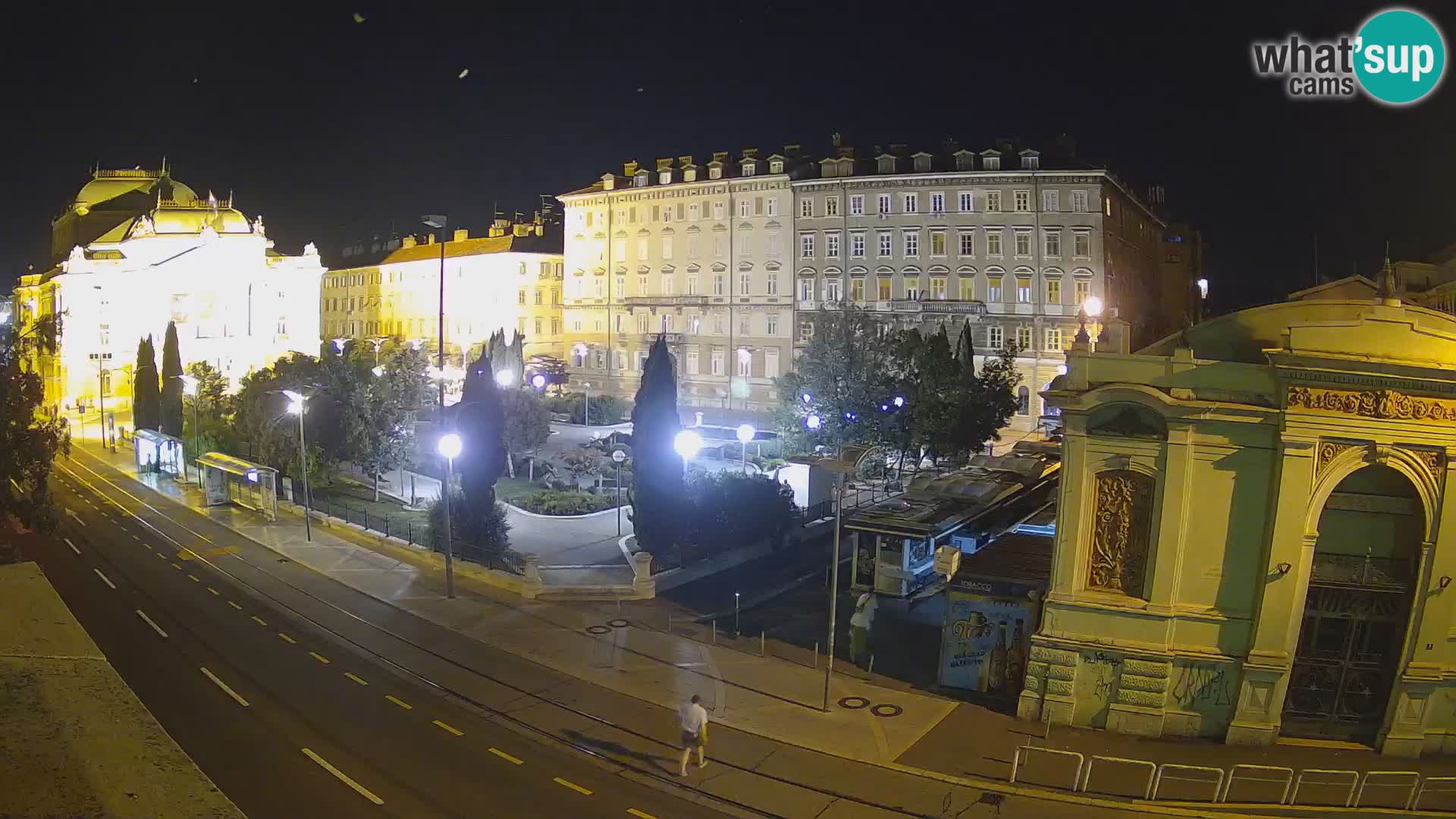 Webcam Fiume – Parco e Teatro nazionale Croato Ivan pl. Zajc