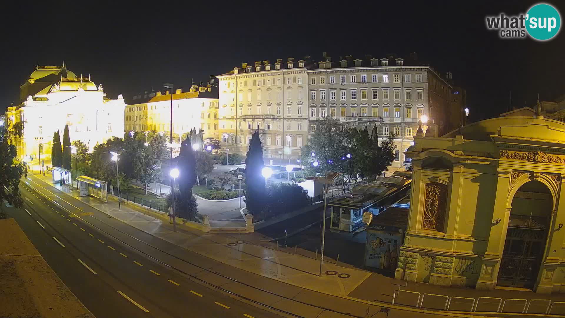 Webcam Rijeka – Parque i Teatro Nacional Croato Ivan pl. Zajc