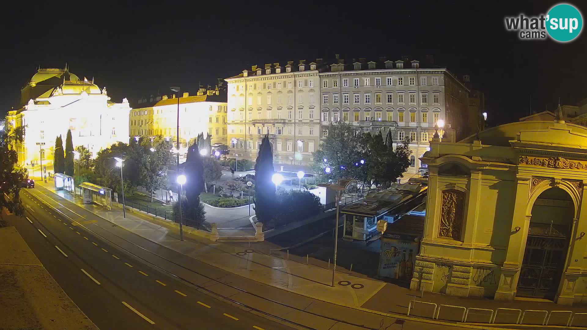Webcam Rijeka – Park and  Croatian National Theatre Ivan pl. Zajc