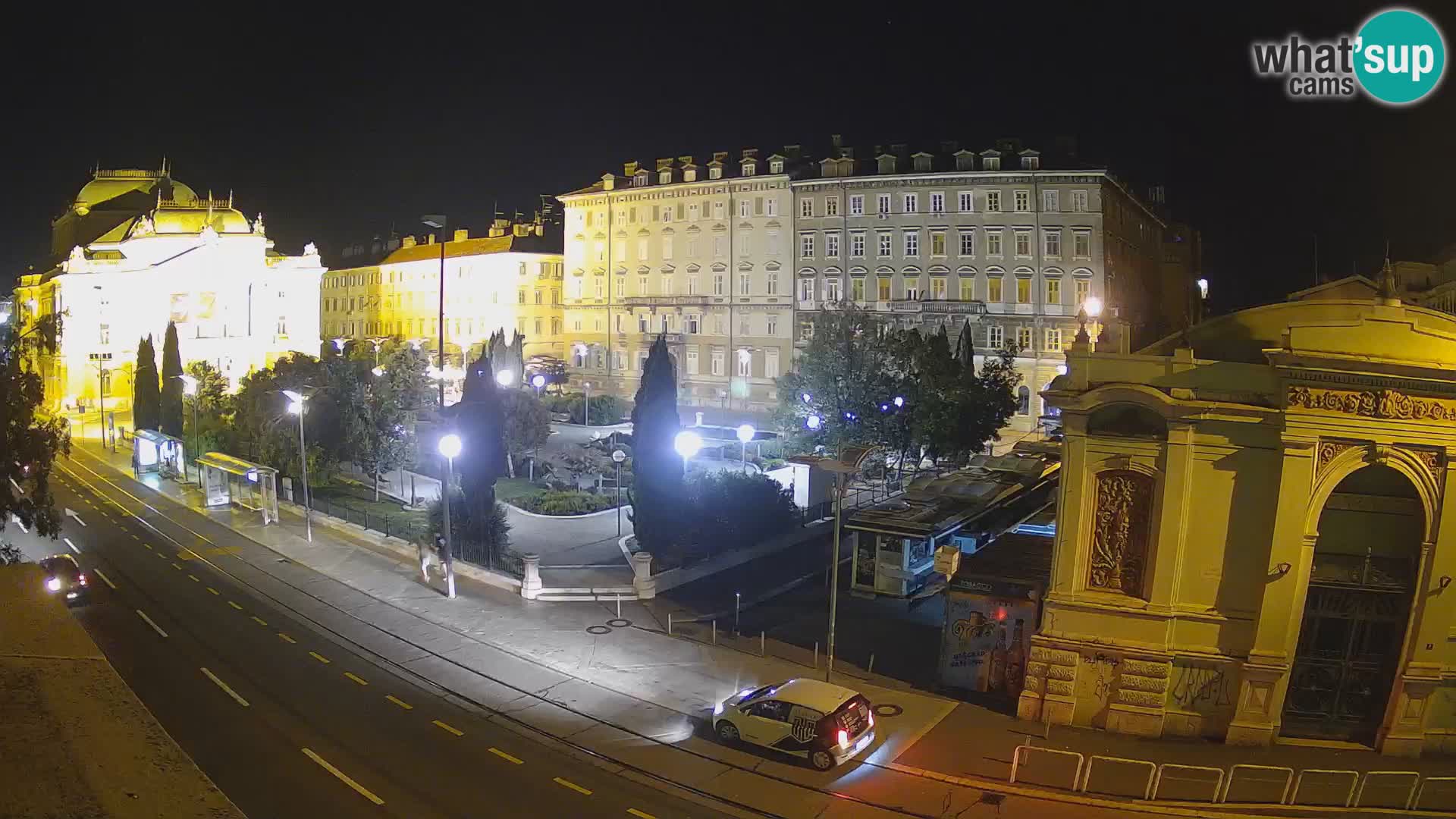 Webcam Fiume – Parco e Teatro nazionale Croato Ivan pl. Zajc