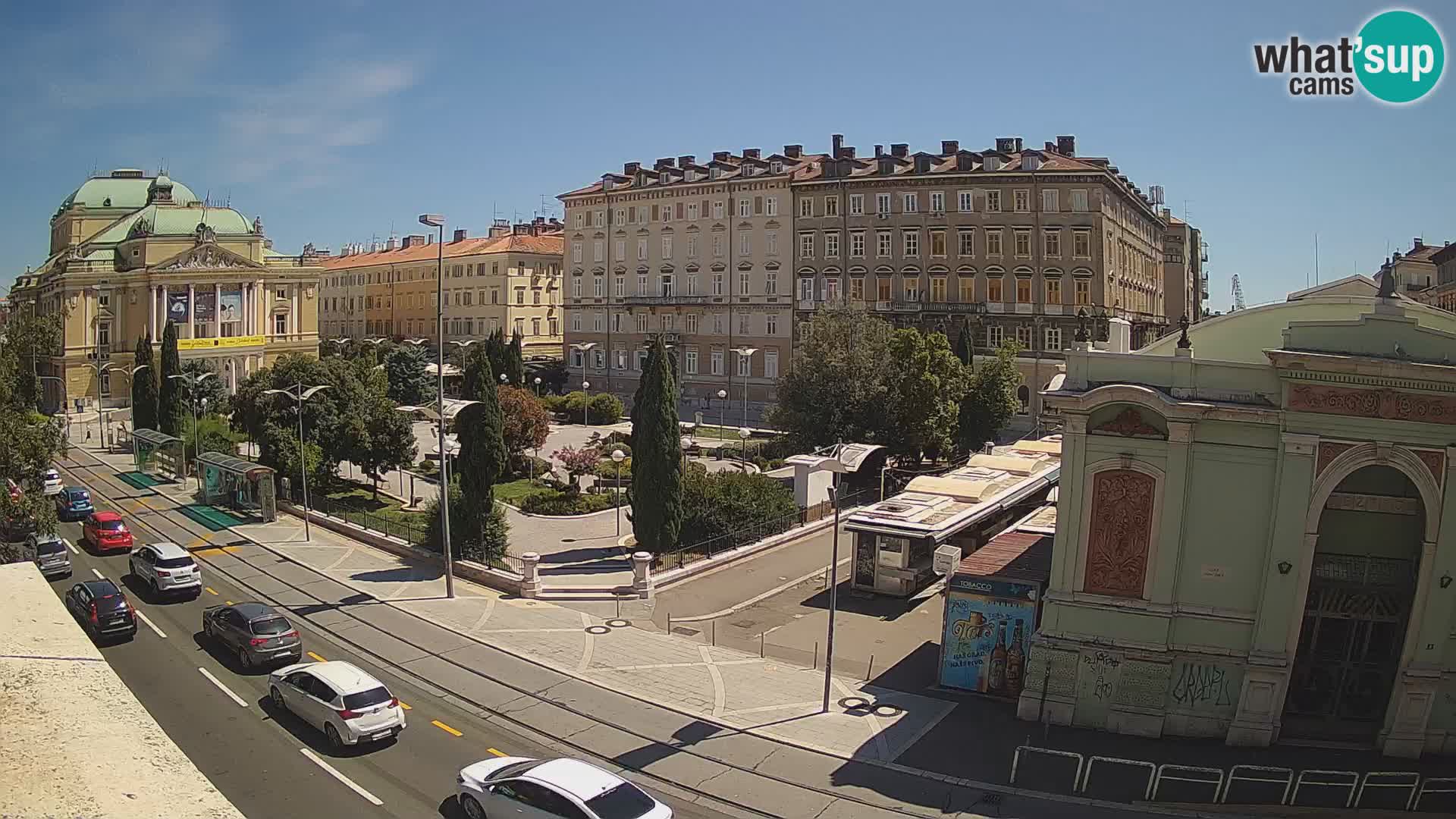 Webcam Rijeka – Parque i Teatro Nacional Croato Ivan pl. Zajc