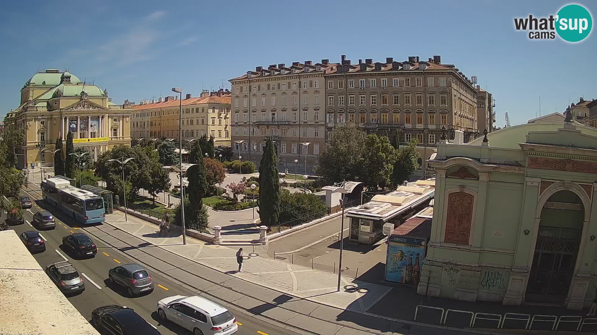 Webkam Rijeka – Park i Hrvatsko narodno kazalište Ivana pl. Zajc