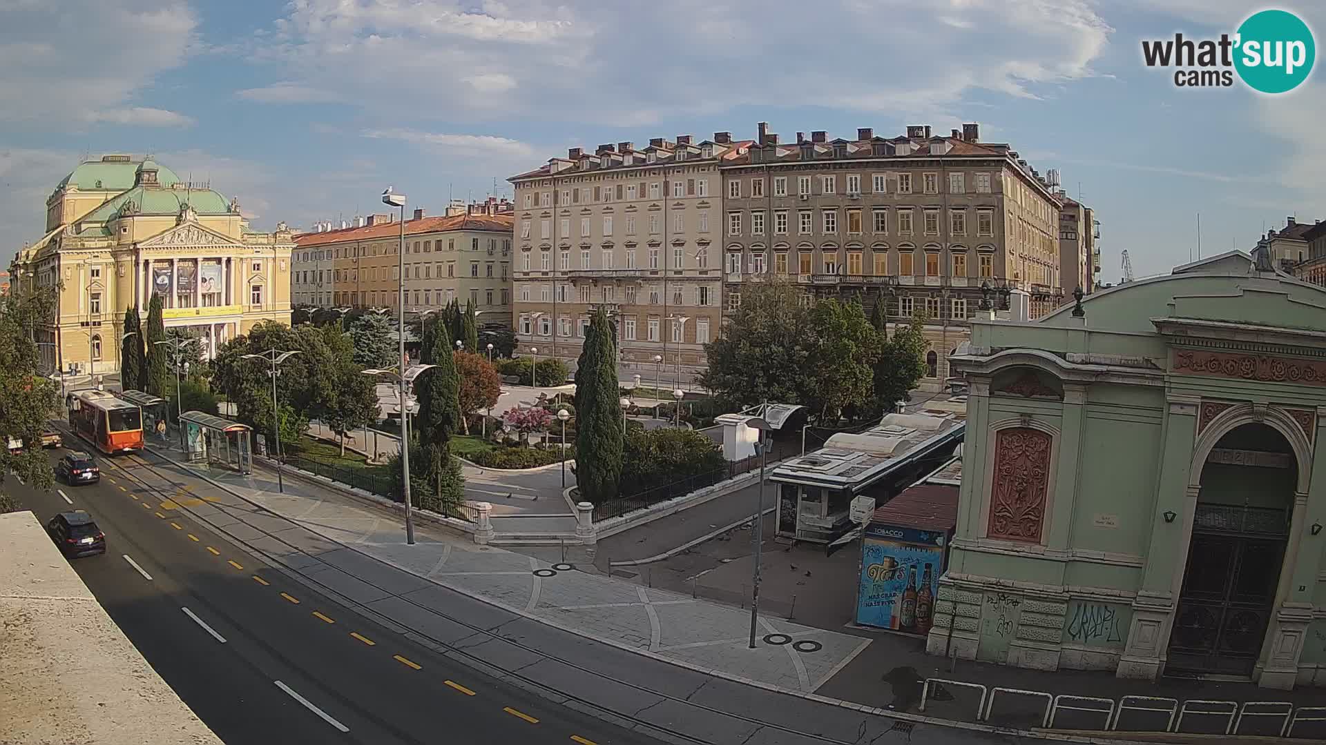 Webcam Fiume – Parco e Teatro nazionale Croato Ivan pl. Zajc
