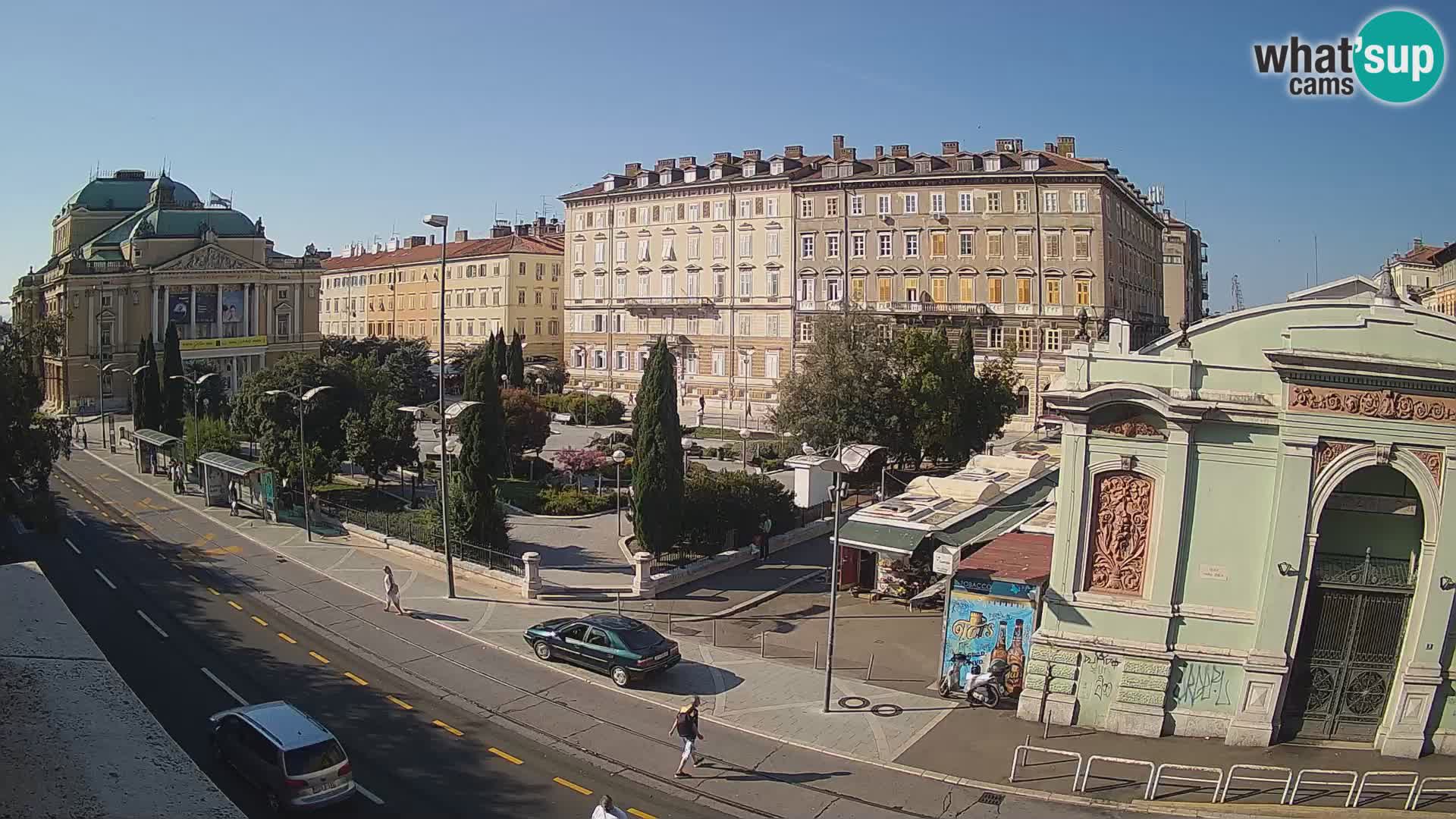 Webcam Rijeka – Park and  Croatian National Theatre Ivan pl. Zajc