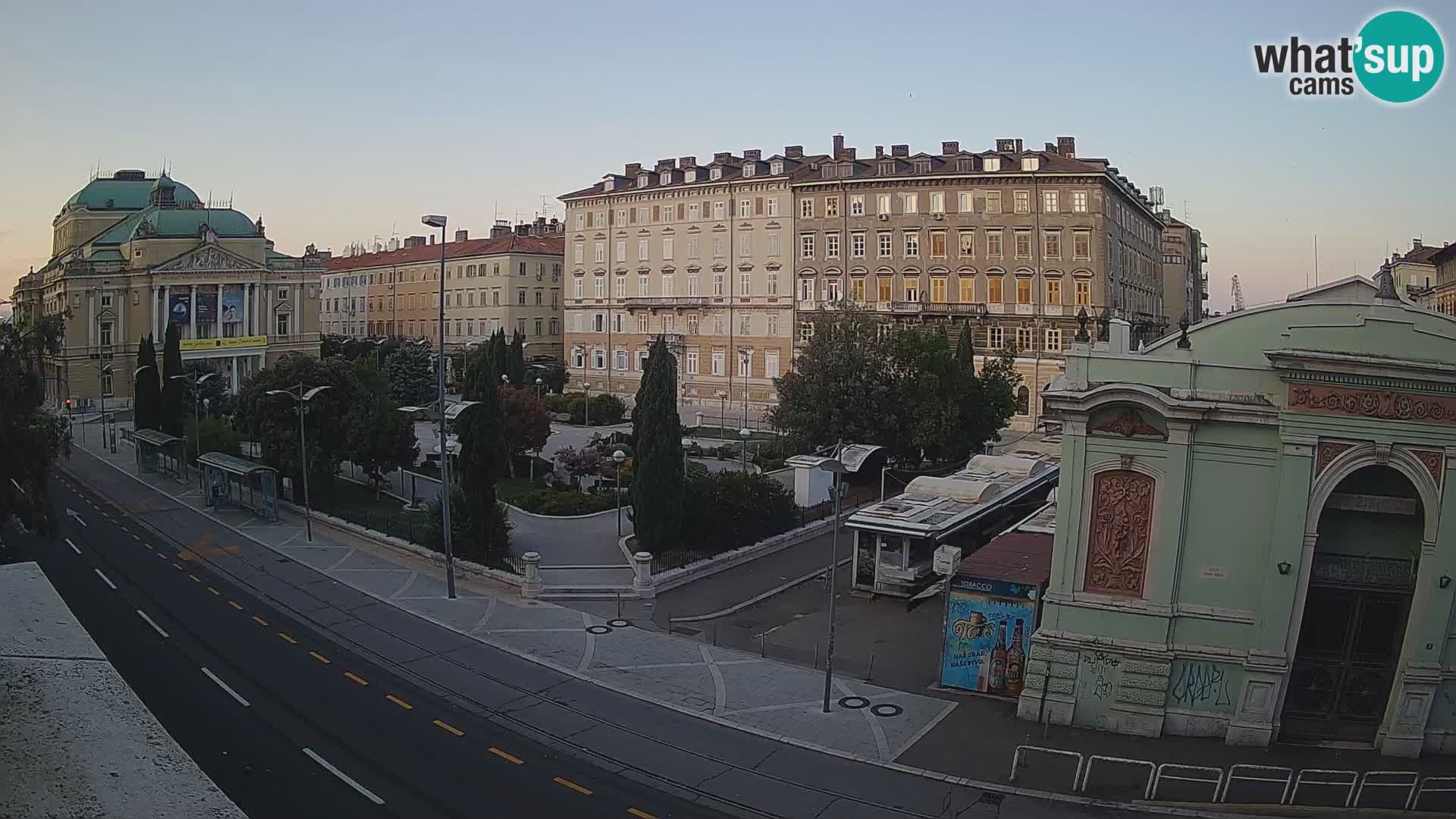 Webcam Rijeka – Park and  Croatian National Theatre Ivan pl. Zajc