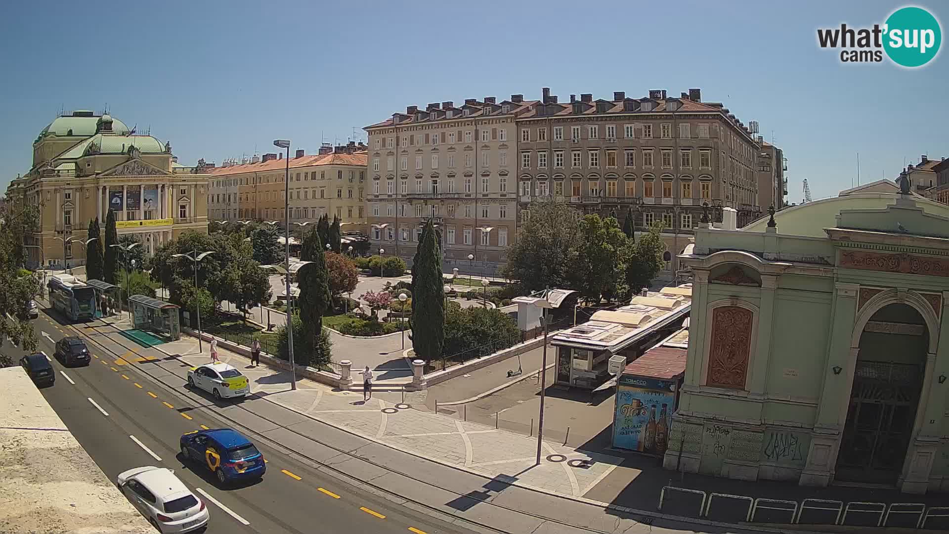 Webcam Rijeka – Parque i Teatro Nacional Croato Ivan pl. Zajc
