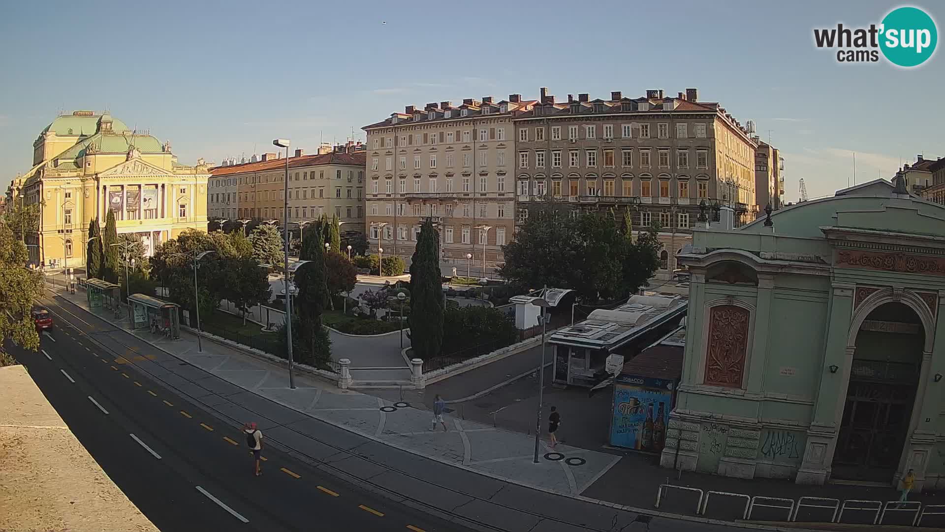 Webcam Rijeka – Parque i Teatro Nacional Croato Ivan pl. Zajc