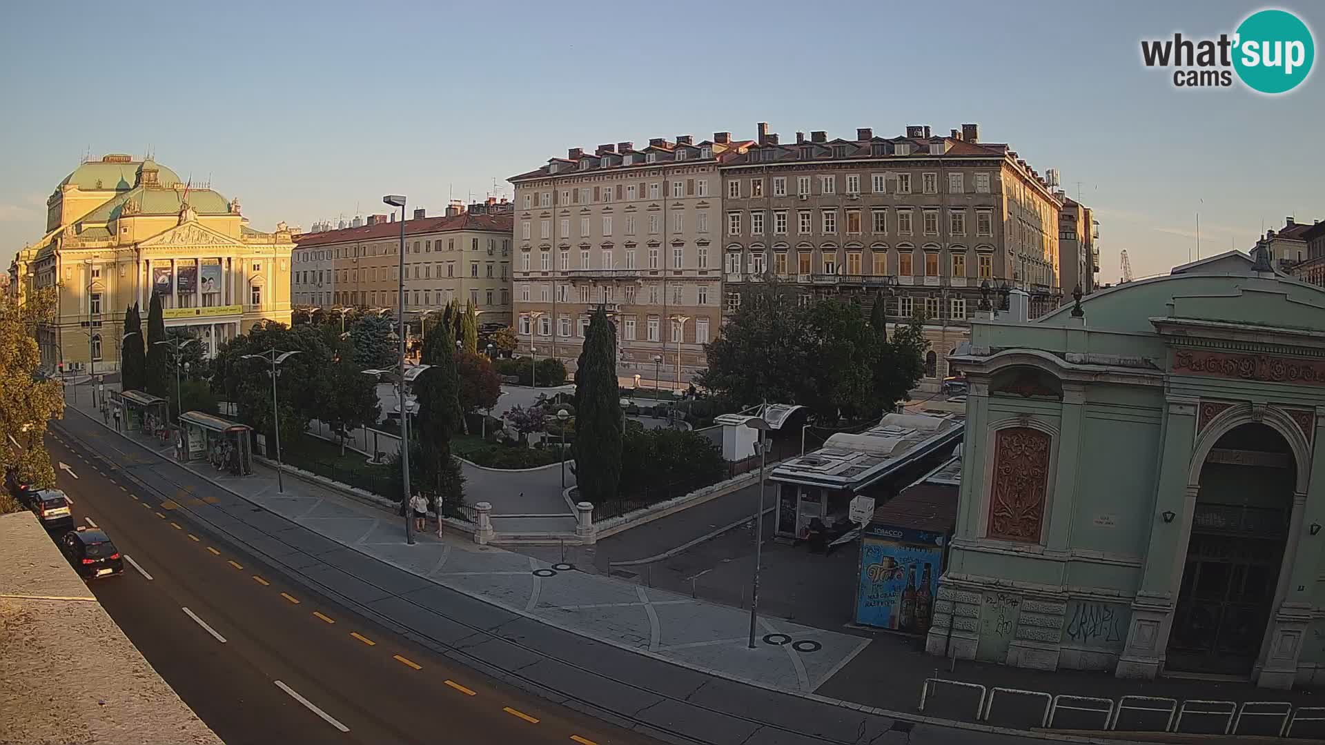 Webcam Rijeka – Park and  Croatian National Theatre Ivan pl. Zajc