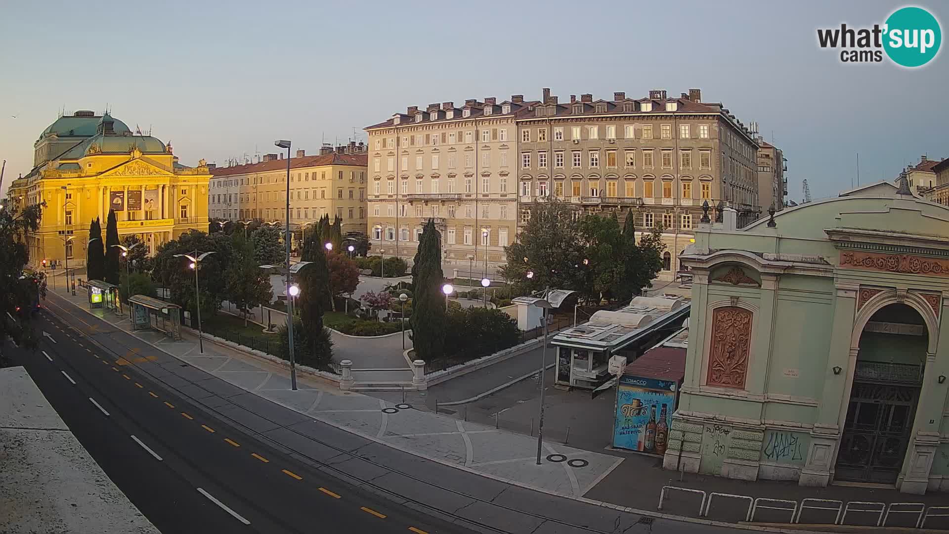 Webcam Fiume – Parco e Teatro nazionale Croato Ivan pl. Zajc