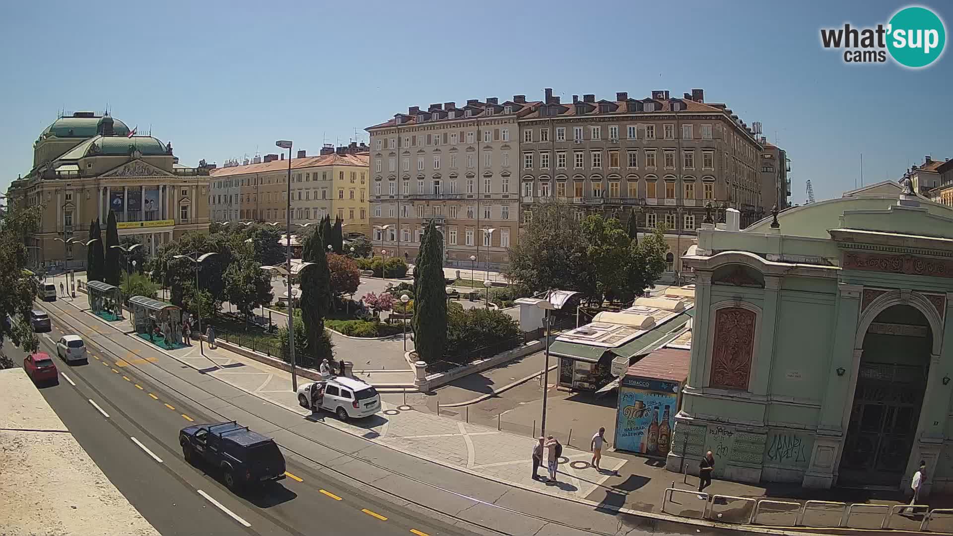 Webcam Fiume – Parco e Teatro nazionale Croato Ivan pl. Zajc