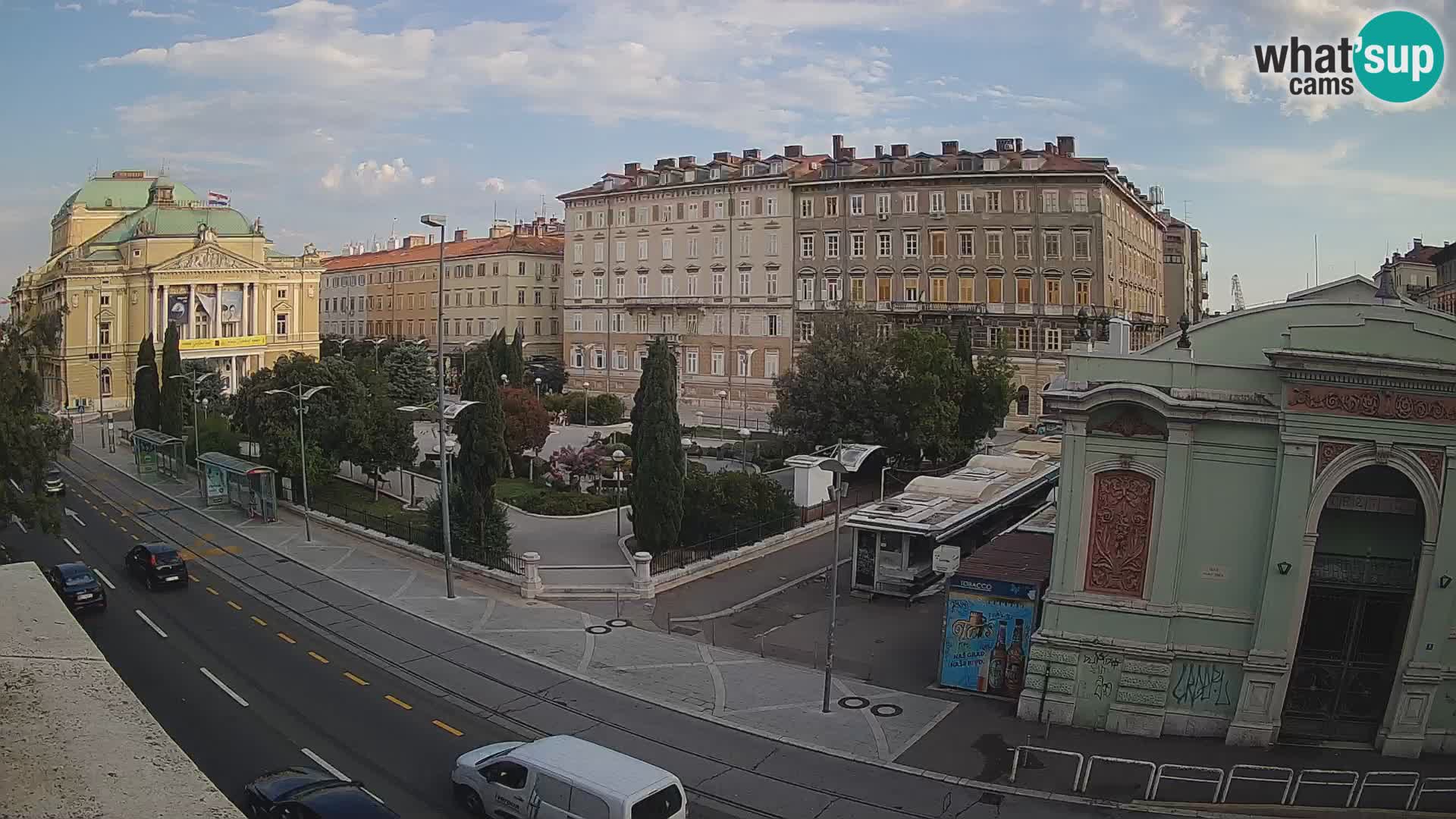 Webcam Fiume – Parco e Teatro nazionale Croato Ivan pl. Zajc
