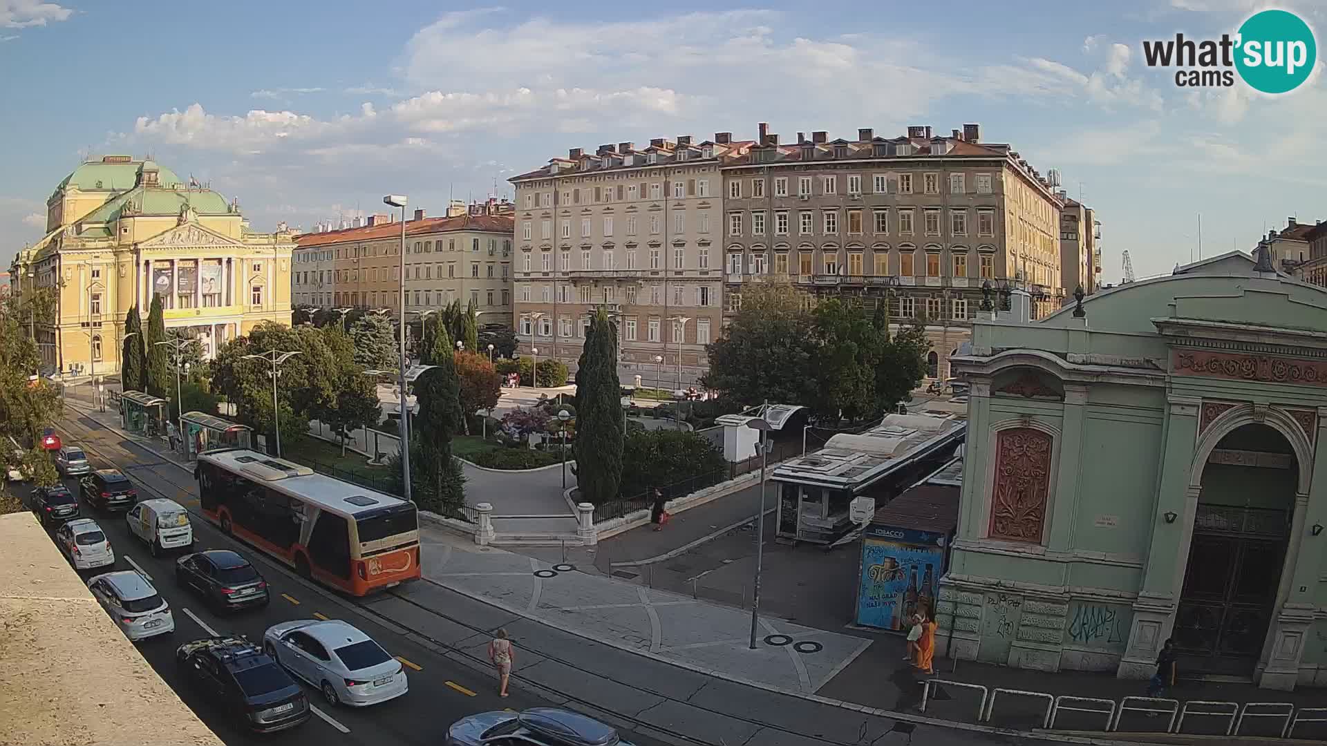 Webcam Fiume – Parco e Teatro nazionale Croato Ivan pl. Zajc