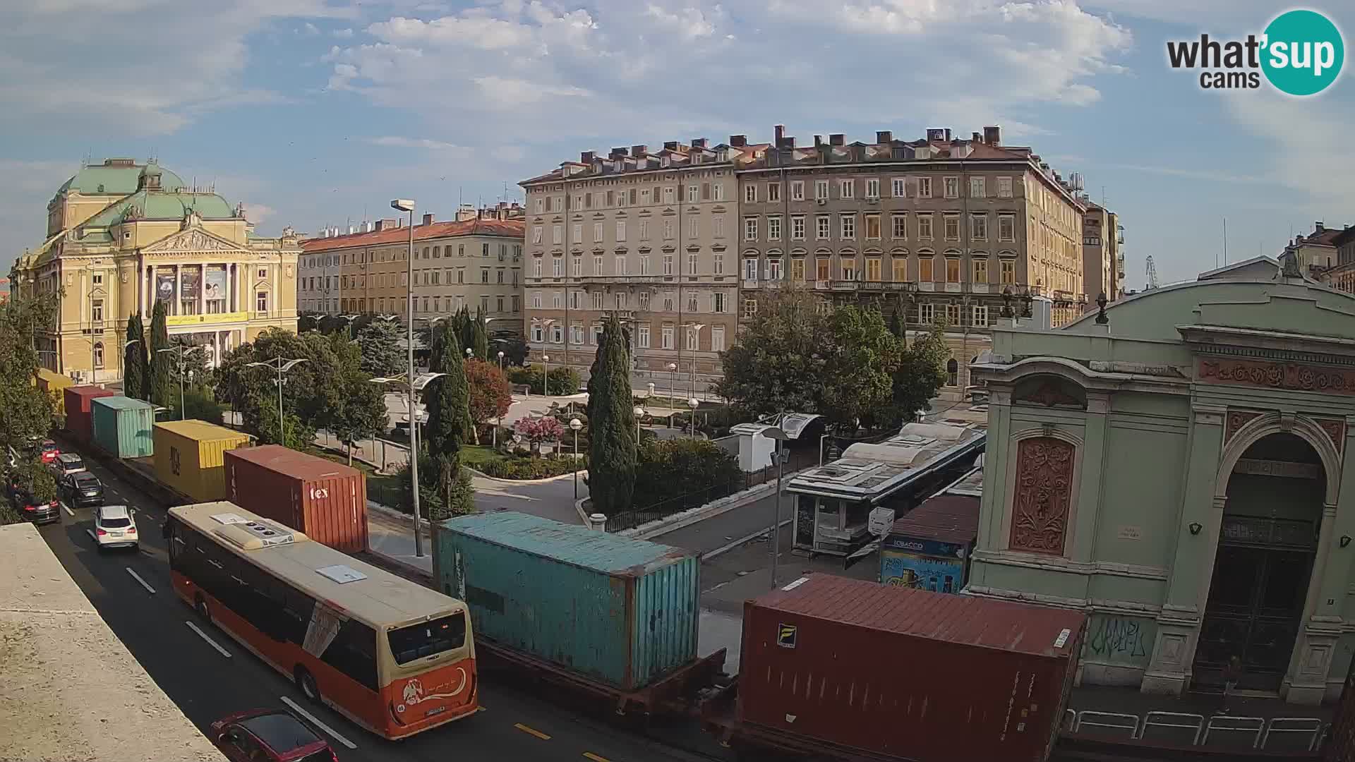 Webcam Rijeka – Park et Théâtre national croate Ivan pl. Zajc