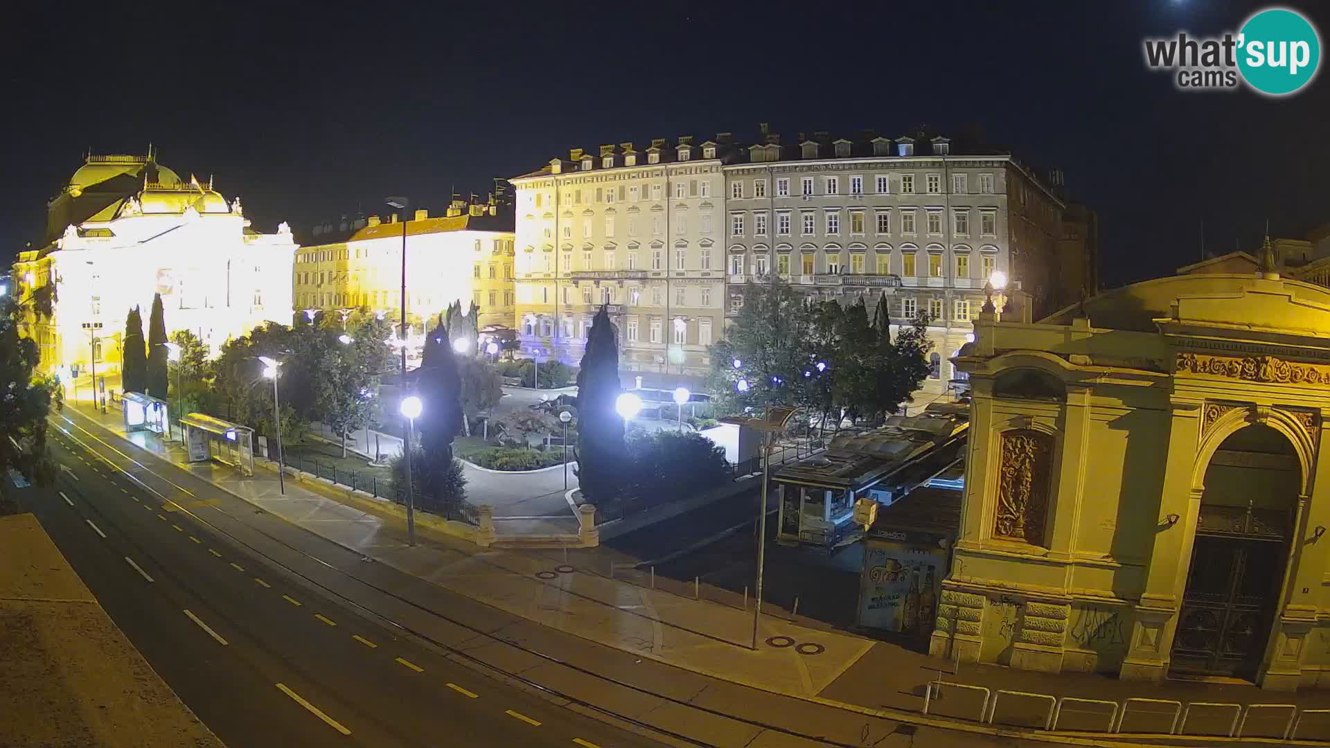 Webcam Rijeka – Park and  Croatian National Theatre Ivan pl. Zajc