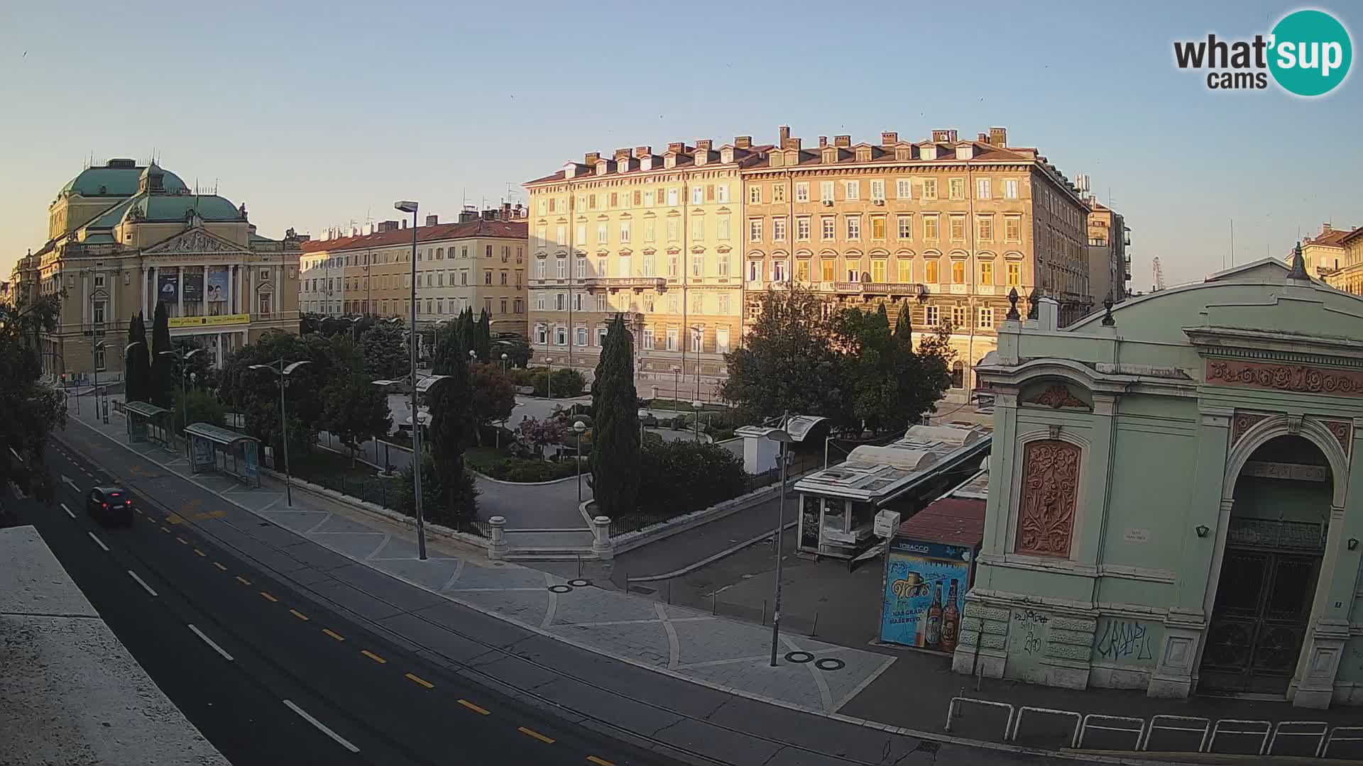 Webkam Rijeka – Park i Hrvatsko narodno kazalište Ivana pl. Zajc