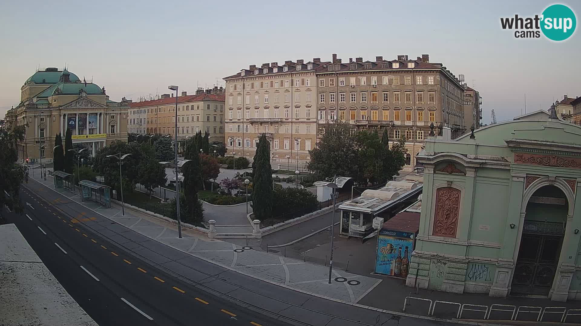 Webkam Rijeka – Park i Hrvatsko narodno kazalište Ivana pl. Zajc