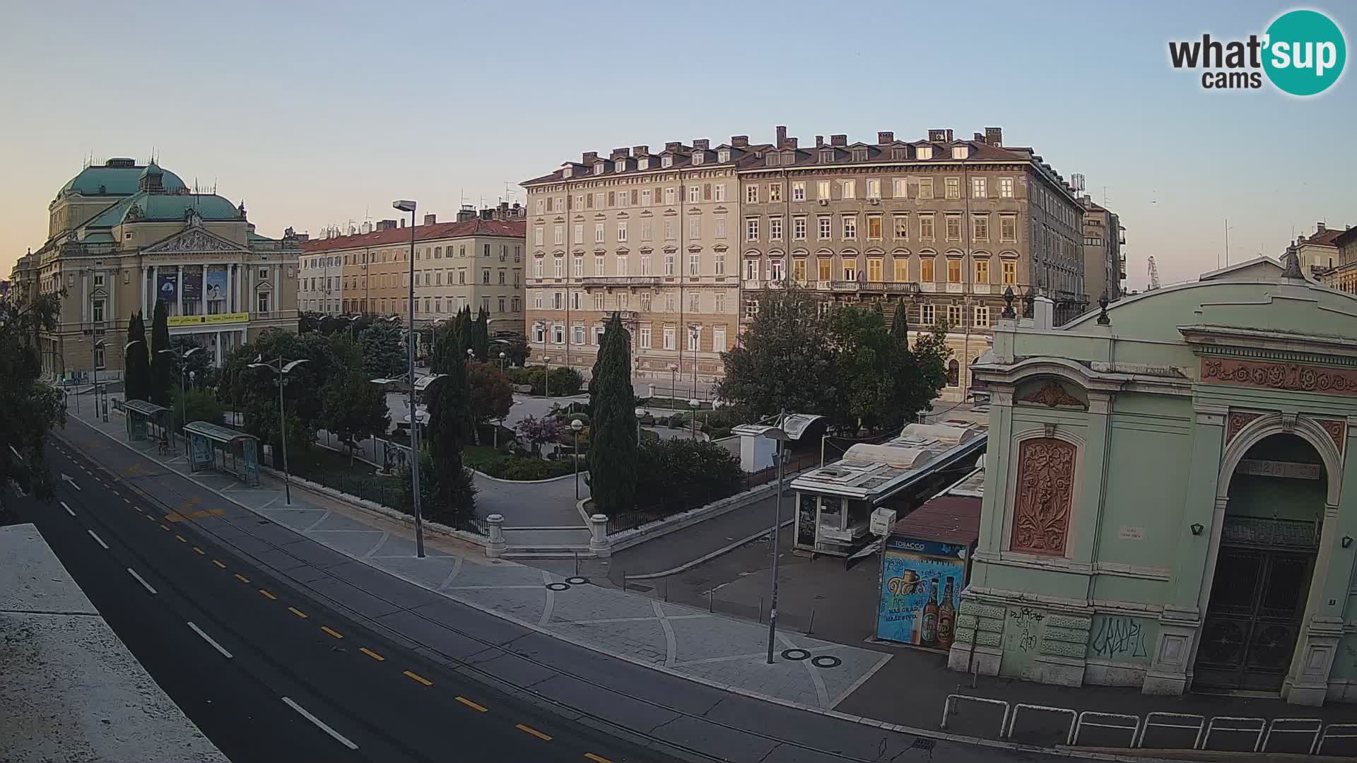 Webcam Rijeka – Parque i Teatro Nacional Croato Ivan pl. Zajc