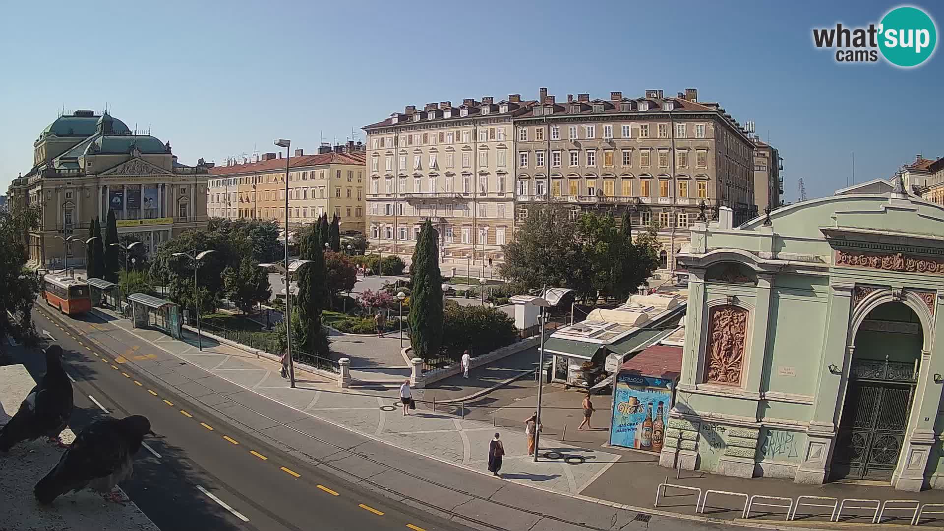 Webcam Rijeka – Parque i Teatro Nacional Croato Ivan pl. Zajc