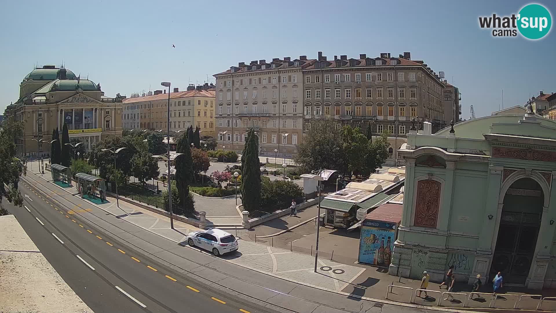 Webcam Fiume – Parco e Teatro nazionale Croato Ivan pl. Zajc