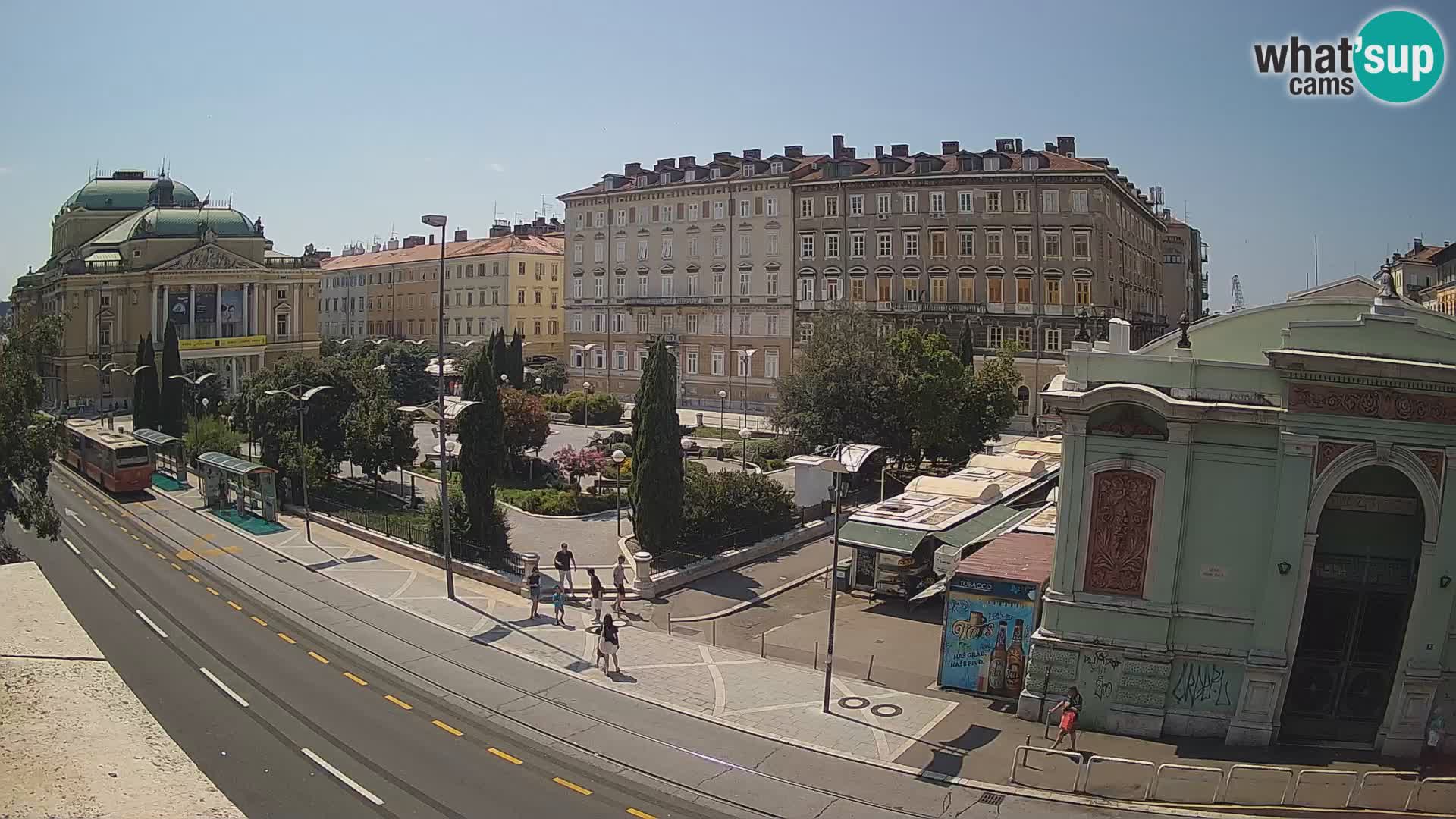 Webcam Rijeka – Parque i Teatro Nacional Croato Ivan pl. Zajc