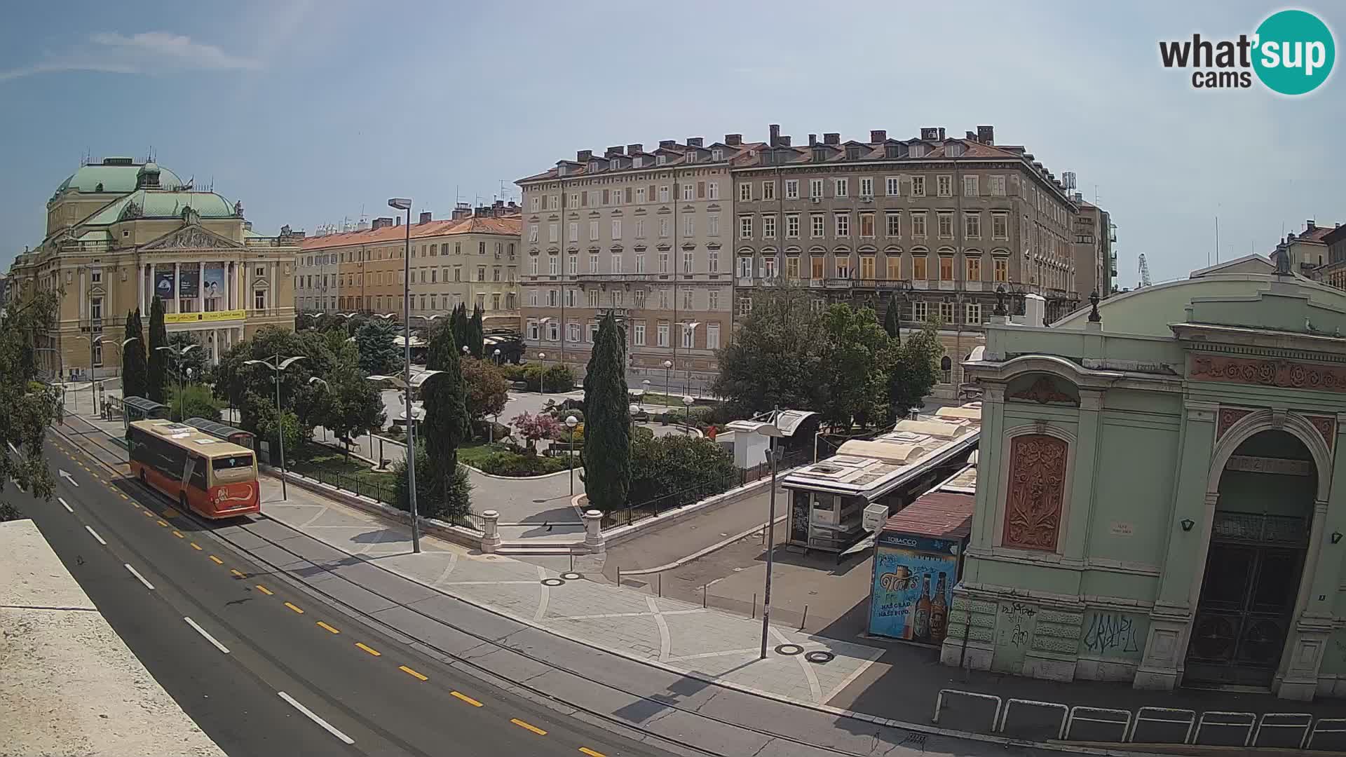 Webcam Rijeka – Parque i Teatro Nacional Croato Ivan pl. Zajc