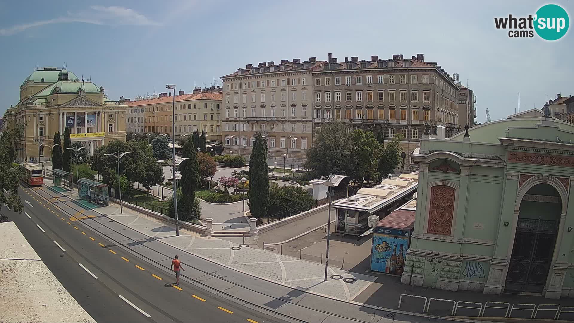 Webcam Rijeka – Park and  Croatian National Theatre Ivan pl. Zajc