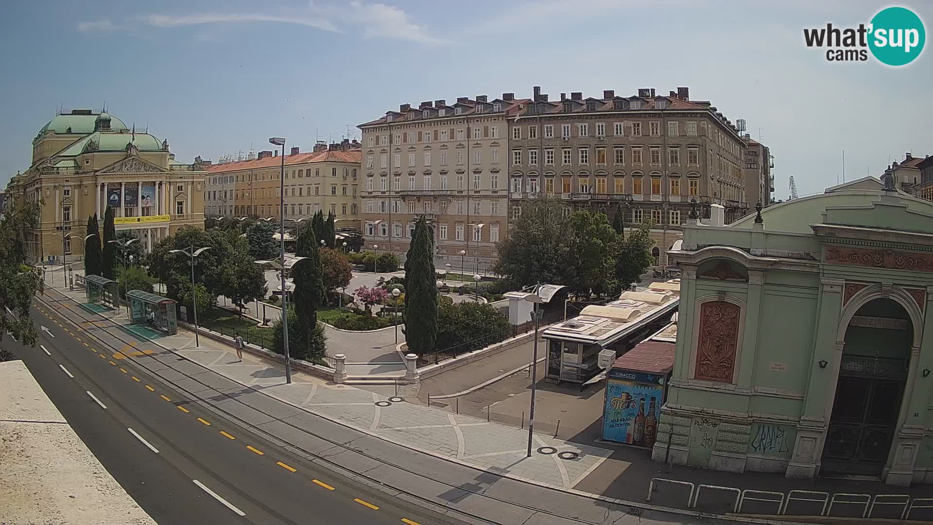 Webcam Rijeka – Park and  Croatian National Theatre Ivan pl. Zajc