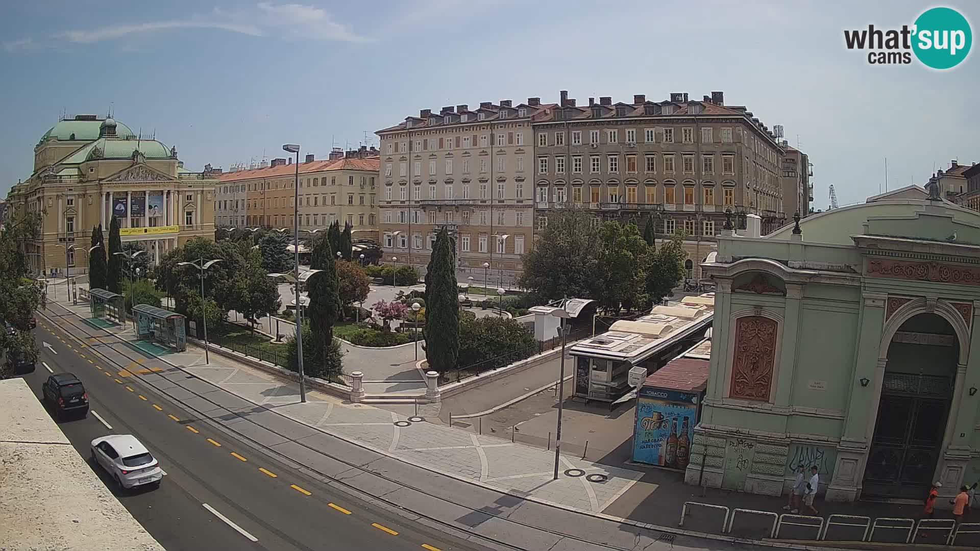 Webcam Rijeka – Parque i Teatro Nacional Croato Ivan pl. Zajc