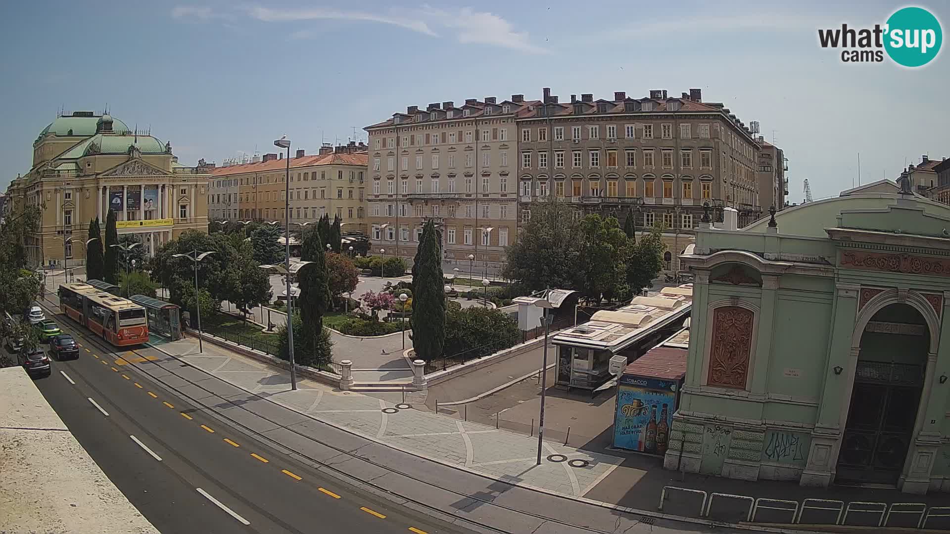 Webcam Rijeka – Park and  Croatian National Theatre Ivan pl. Zajc