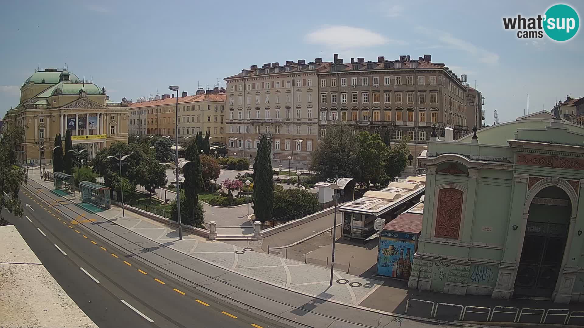 Webcam Rijeka – Park and  Croatian National Theatre Ivan pl. Zajc
