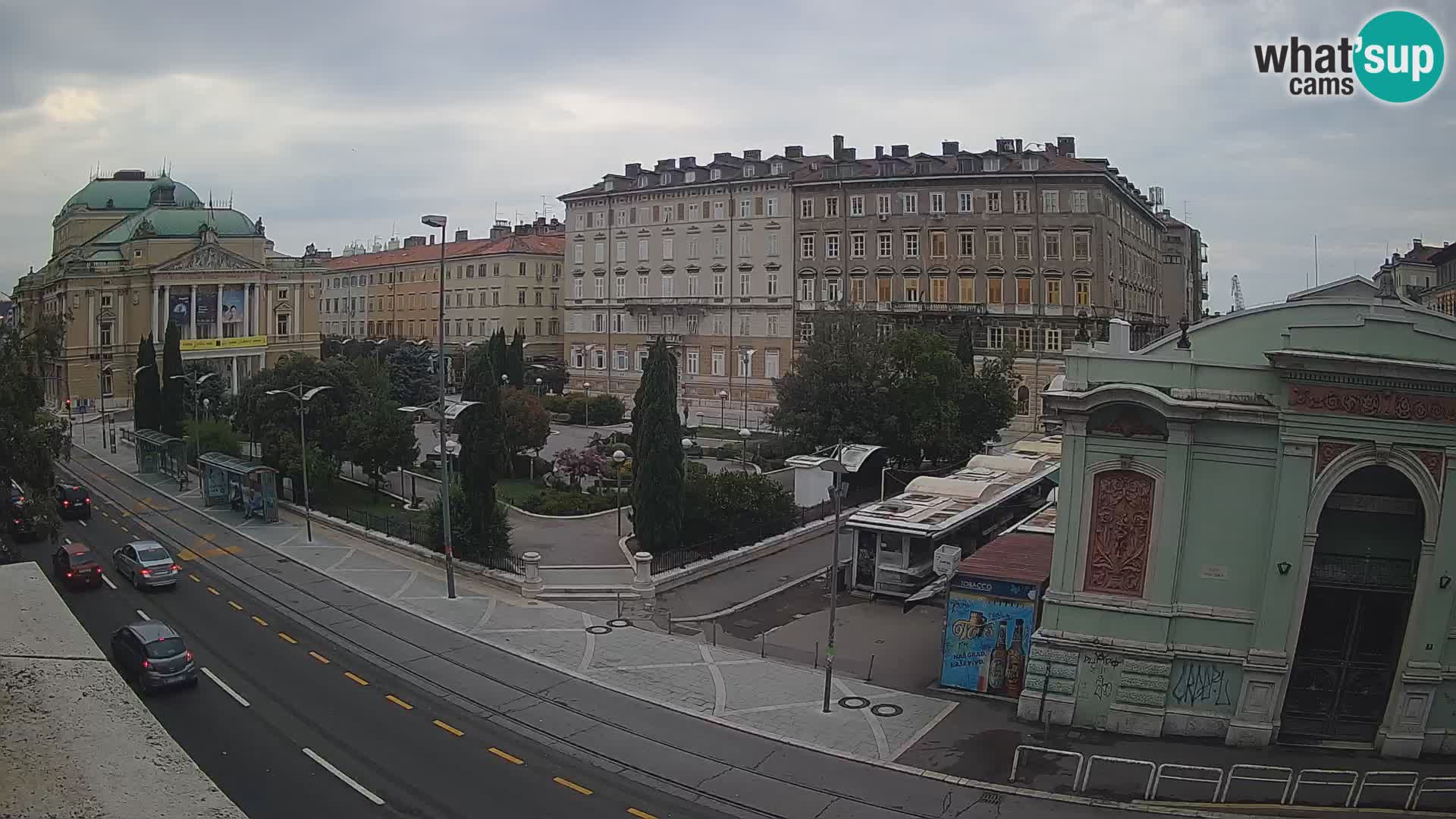 Webcam Fiume – Parco e Teatro nazionale Croato Ivan pl. Zajc