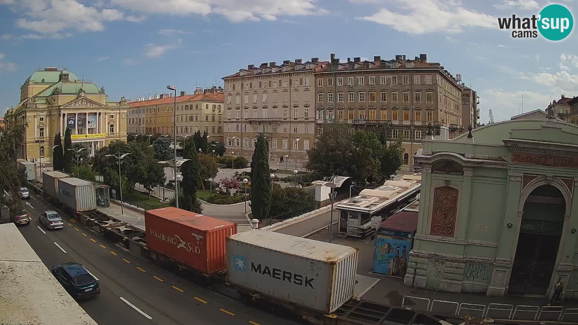 Webcam Rijeka – Park and  Croatian National Theatre Ivan pl. Zajc