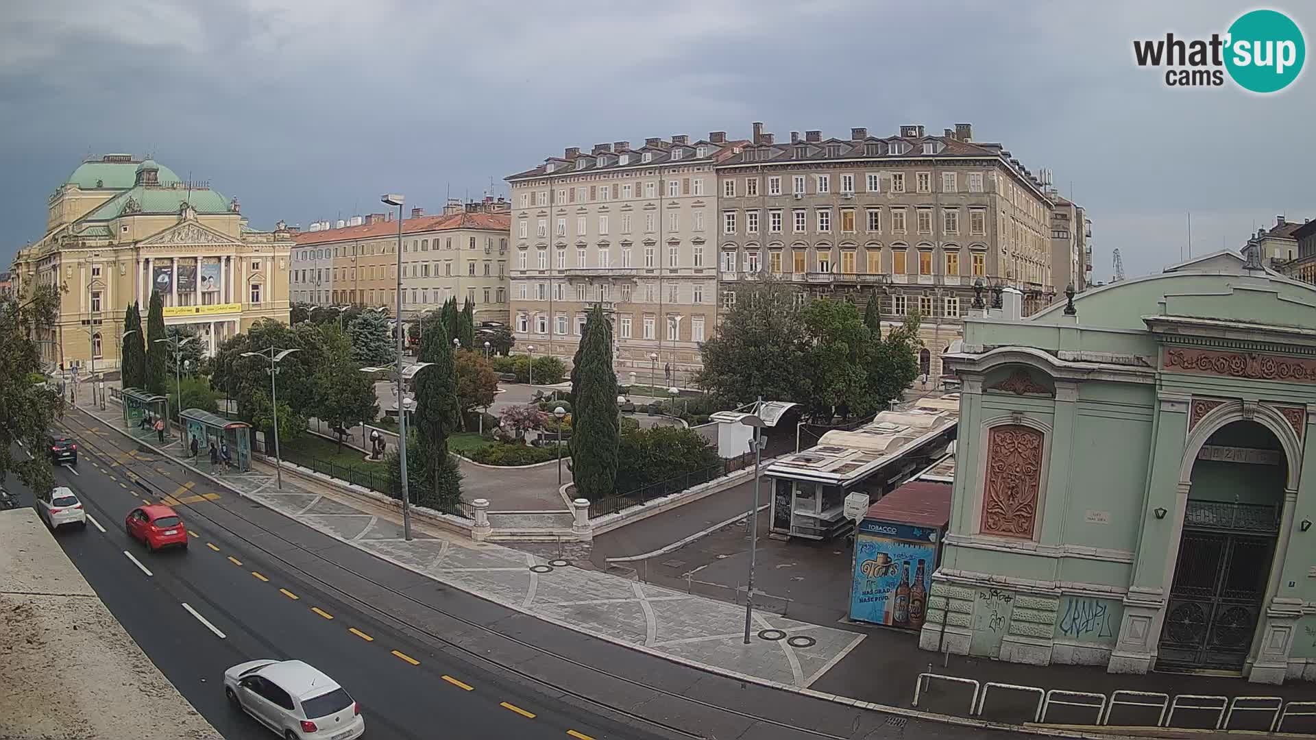 Webcam Rijeka – Park and  Croatian National Theatre Ivan pl. Zajc