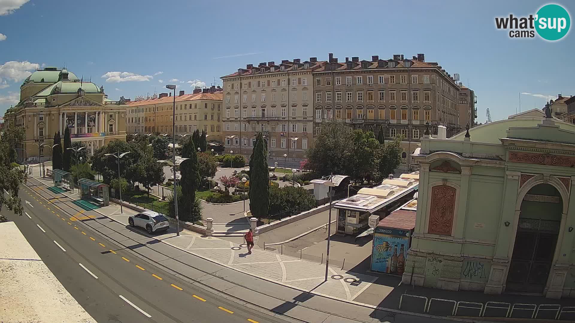 Webcam Rijeka – Park and  Croatian National Theatre Ivan pl. Zajc